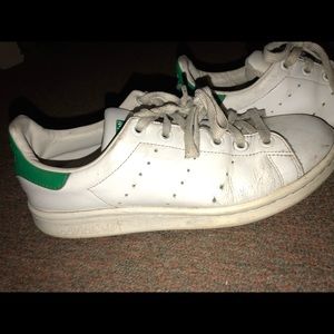 Green and white stan smiths